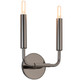 Robert Abbey - B1406 - Two Light Wall Sconce - Mavisten Edition Carbonia - Black Chrome