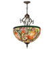 Meyda Tiffany - 291149 - Six Light Semi-Flush Mount - Romance Rose - Oil Rubbed Bronze