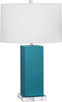 Robert Abbey - PC995 - One Light Table Lamp - Harvey - Peacock Glazed Ceramic