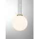 Callaway One Light Pendant in White Marble with Warm Brass (51-7-2902-1-264)