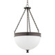 Hudson Valley - 327-HB - Three Light Pendant - Barrington - Historic Bronze