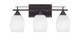 Toltec Lighting - 133-DG-615 - Three Light Bath Bar - Uptowne - Dark Granite