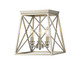 Z-Lite - 447F11-AS - Three Light Flush Mount - Trestle - Antique Silver