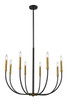 Z-Lite - 479-8MB-OBR - Eight Light Chandelier - Haylie - Matte Black / Olde Brass