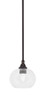 Toltec Lighting - 23-DG-202 - One Light Mini Pendant - Stem - Dark Granite
