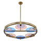 Kalco - 528555WB - Six Light Chandelier - Optics - Winter Brass