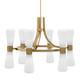 Toltec Lighting - 4806-NAB-881 - 12 Light Chandelier - Everleigh - New Age Brass