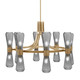 Toltec Lighting - 4808-NAB-882 - 16 Light Chandelier - Everleigh - New Age Brass