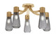 Toltec Lighting - 4817-NAB-882 - Five Light Semi-Flush Mount - Everleigh - New Age Brass