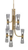 Toltec Lighting - 4846-NAB-882 - 12 Light Chandelier - Everleigh - New Age Brass