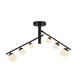 Kuzco Lighting - SF55525-BK/OP - LED Semi-Flush Mount - Cypress - Black/Opal Glass