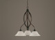 Toltec Lighting - 263-BC-515 - Three Light Chandelier - Bow - Black Copper
