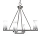 Toltec Lighting - 2804-GP-802B - Four Light Chandelier - Trinity - Graphite