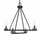 Toltec Lighting - 2804-MB - Four Light Chandelier - Trinity - Matte Black