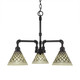 Toltec Lighting - 283-DG-7185 - Three Light Chandelier - Vintage - Dark Granite