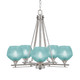 Toltec Lighting - 325-AS-4625 - Five Light Chandelier - Uptowne - Aged Silver