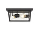 Beacon Three Light Outdoor Flush Mount (568F-BK)