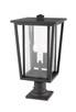 Seoul Two Light Outdoor Pier Mounted Fixture in Oil Rubbed Bronze (224-571PHBR-533PM-ORB)