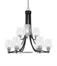 Toltec Lighting - 3409-MBBN-210 - Nine Light Chandelier - Paramount - Matte Black & Brushed Nickel