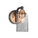 Toltec Lighting - 3421-MBBR-3002 - One Light Wall Sconce - Paramount - Matte Black & Brass