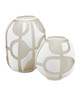 Currey and Company - 1200-0814 - Vase Set of 2 - Art Decortif White Vase Set of 2 - Opaque White/Clear Matte