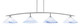 Toltec Lighting - 3734-GP-514 - Four Light Billiard/Island - Kurve - Graphite