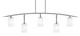 Toltec Lighting - 3745-GP-310 - Five Light Billiard/Island - Kurve - Graphite