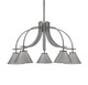 Toltec Lighting - 3925-GP-421-GP - Five Light Chandelier - Cavella - Graphite