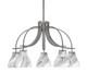 Toltec Lighting - 3925-GP-4769 - Five Light Chandelier - Cavella - Graphite