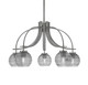 Toltec Lighting - 3925-GP-5112 - Five Light Chandelier - Cavella - Graphite