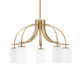Toltec Lighting - 3925-NAB-310 - Five Light Chandelier - Cavella - New Age Brass