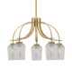 Toltec Lighting - 3925-NAB-4253 - Five Light Chandelier - Cavella - New Age Brass