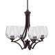 Toltec Lighting - 564-DG-4812 - Four Light Chandelier - Zilo - Dark Granite