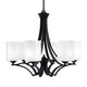 Toltec Lighting - 566-MB-531 - Six Light Chandelier - Zilo - Matte Black