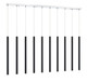 Forest LED Linear Chandelier (917MP24-MB-LED-10LCH)
