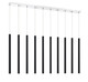 Forest LED Linear Chandelier (917MP24-MB-LED-10LCH)