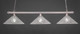 Toltec Lighting - 803-BN-411 - Three Light Billiard Bar - Square - Brushed Nickel