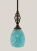 Toltec Lighting - 80-DG-5055 - One Light Mini Pendant - Eleganté - Dark Granite