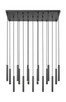 Forest LED Linear Chandelier (919MP12-17L-MB-LED)