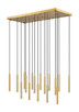 Forest LED Linear Chandelier (919MP12-17L-MGLD-LED)