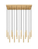 Forest LED Linear Chandelier (919MP12-17L-MGLD-LED)