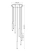 Forest LED Chandelier (919MP12-7R-MGLD-LED)