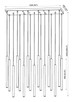 Forest LED Linear Chandelier in Brushed Nickel (224-919MP24-17L-BN-LED)