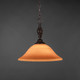 Toltec Lighting - 82-DG-622 - One Light Pendant - Elegant - Dark Granite
