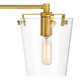 Arlo Three Light Bath in Black/Satin Brass (137-351B03BLSB)