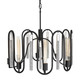 Varaluz - 354P08MBCH - Eight Light Pendant - Darden - Matte Black/Painted Chrome