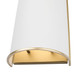 Coco Two Light Wall Sconce in Matte White/French Gold (137-364W02MWFG)