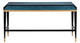 Kallista Collection Desk in Dark Sapphire/Caviar Black/Antique Brass (142-3000-0208)