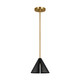 Visual Comfort Studio - KP1131MBKBBS-L1 - LED Pendant - Cambre - Midnight Black and Burnished Brass