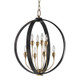 Hudson Valley - 6722-AOB - Eight Light Lantern - Dresden - Aged Brass/Old Bronze